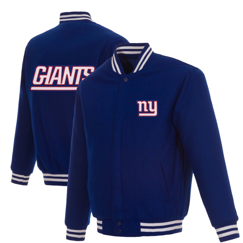2 XL Jacket Men's JH Design Royal New York Giants  Full-Snap